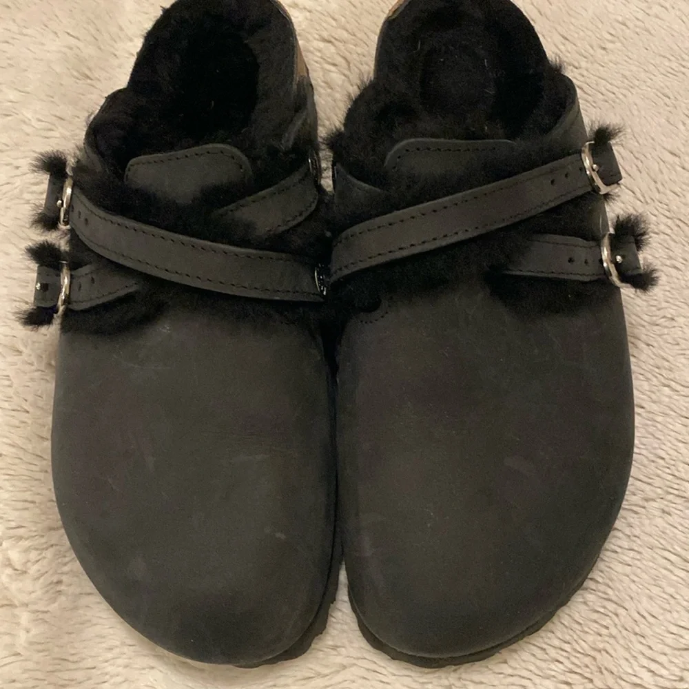 Birkenstock Blair Shearling slip on mules size 38 or 7.-75 - Picture 1 of 7